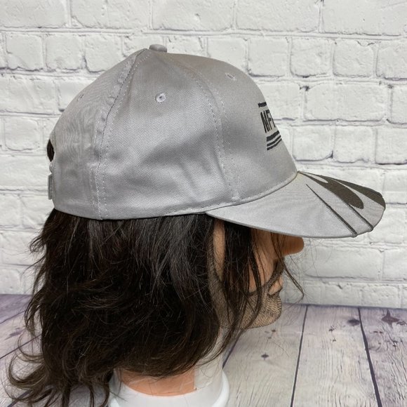 Vintage Hat Cap Strap Back Gray Black MFP Mohawk Propane Embroidered Logo 90s - Picture 4 of 10